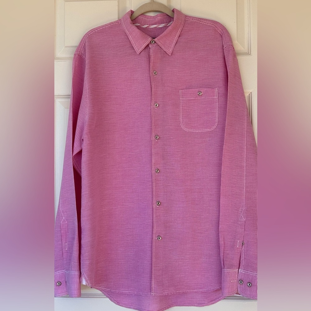 Tommy Bahama Men’s Linen Blend Button Down Large